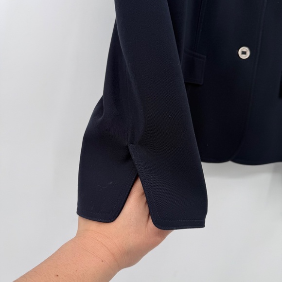 Calvin Klein Jacket Women 12 Black Buttons Blazer Coat Office Career Academia - Picture 2 of 11